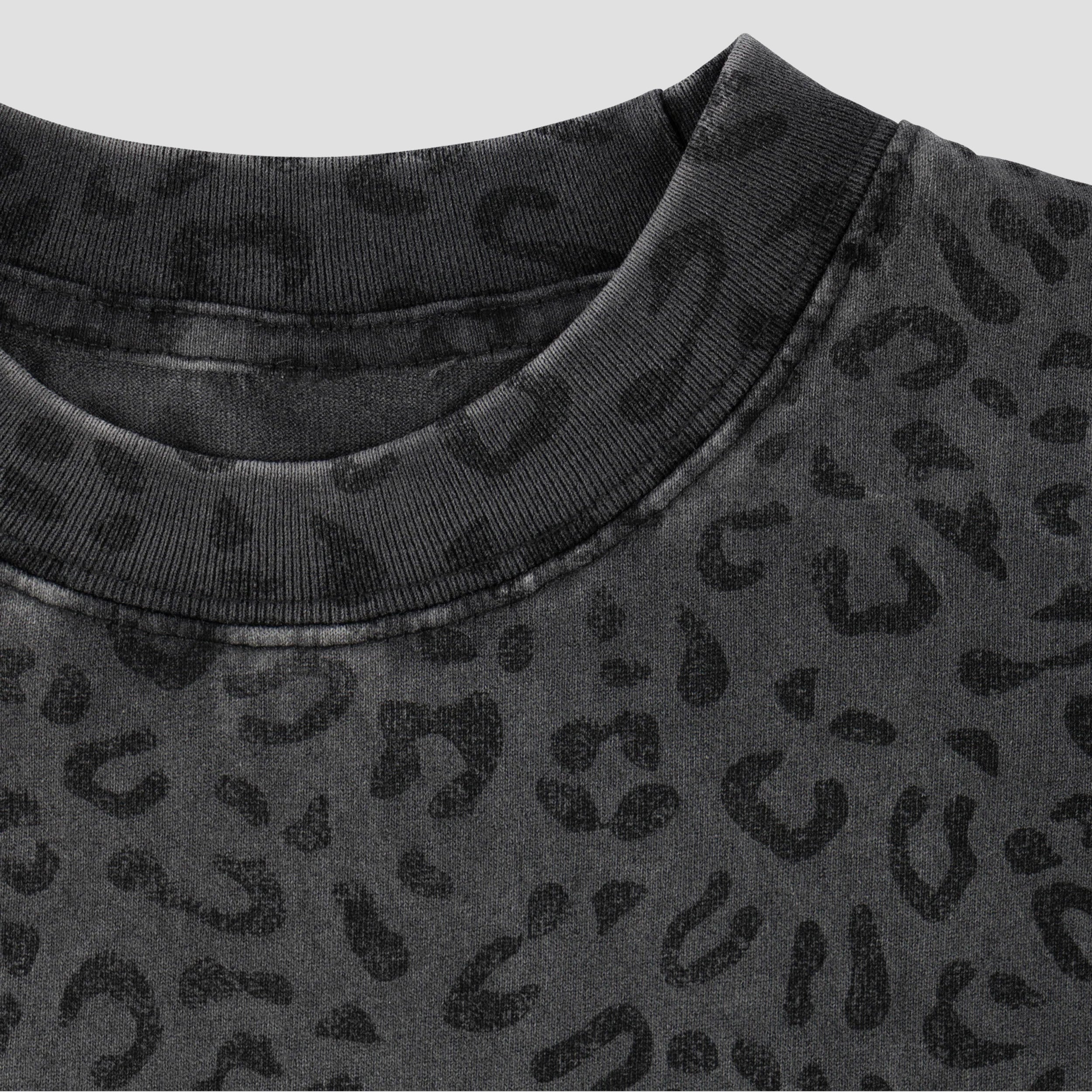 Welcome Fang T-Shirt Vintage Black / Leopard