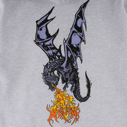 Welcome Firebreather Printed Hood Heather Grey