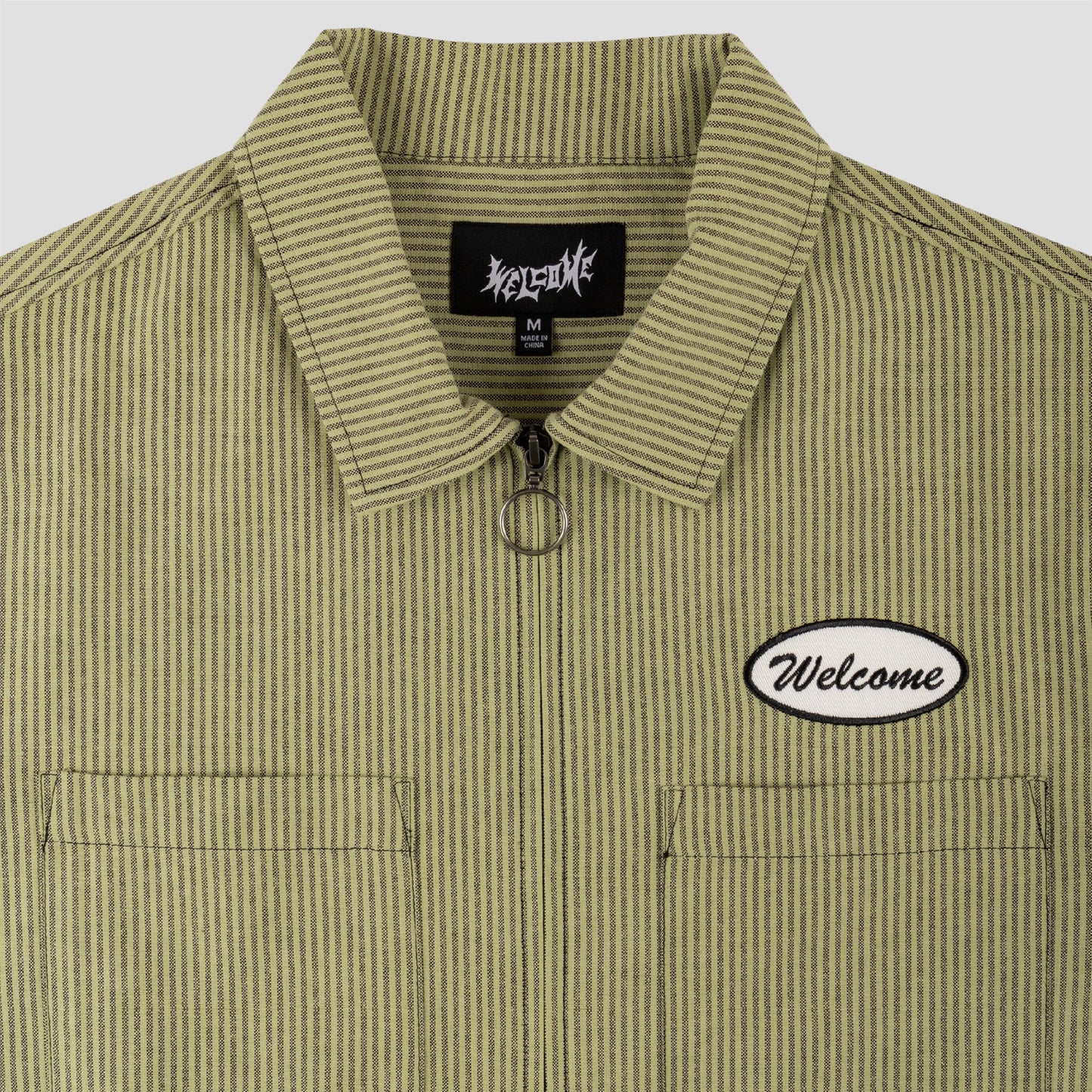 Welcome Garage Oxford Shirt W / Embroidered Patch Cedar