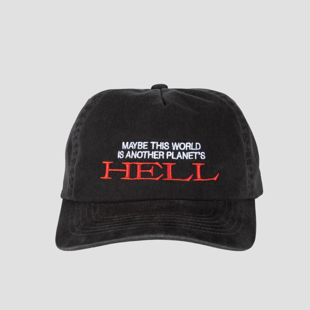 Welcome Hell Hat Vintage Black
