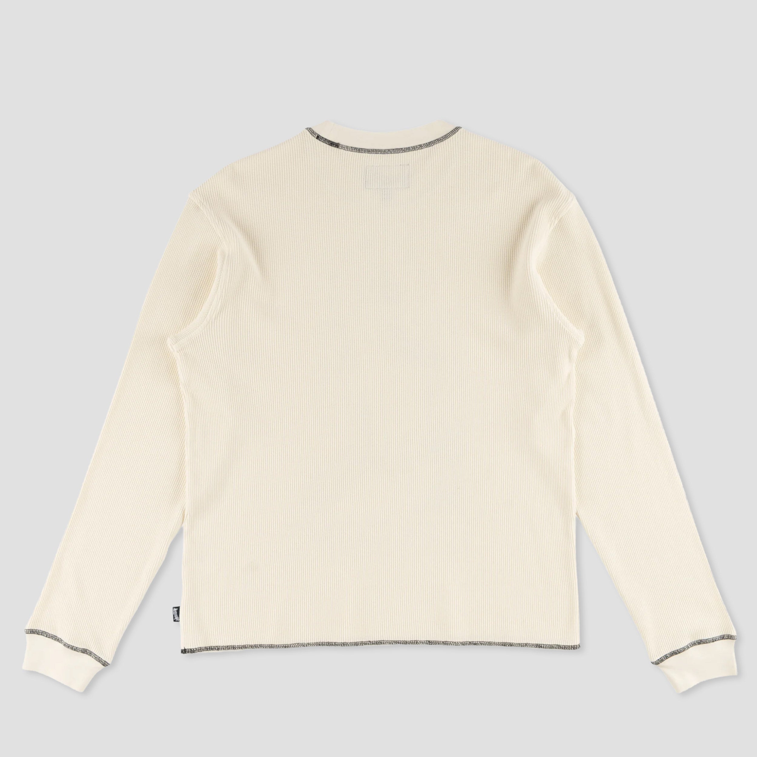 Welcome Seraph Contrast Stitch Thermal Longsleeve T-Shirt Bone