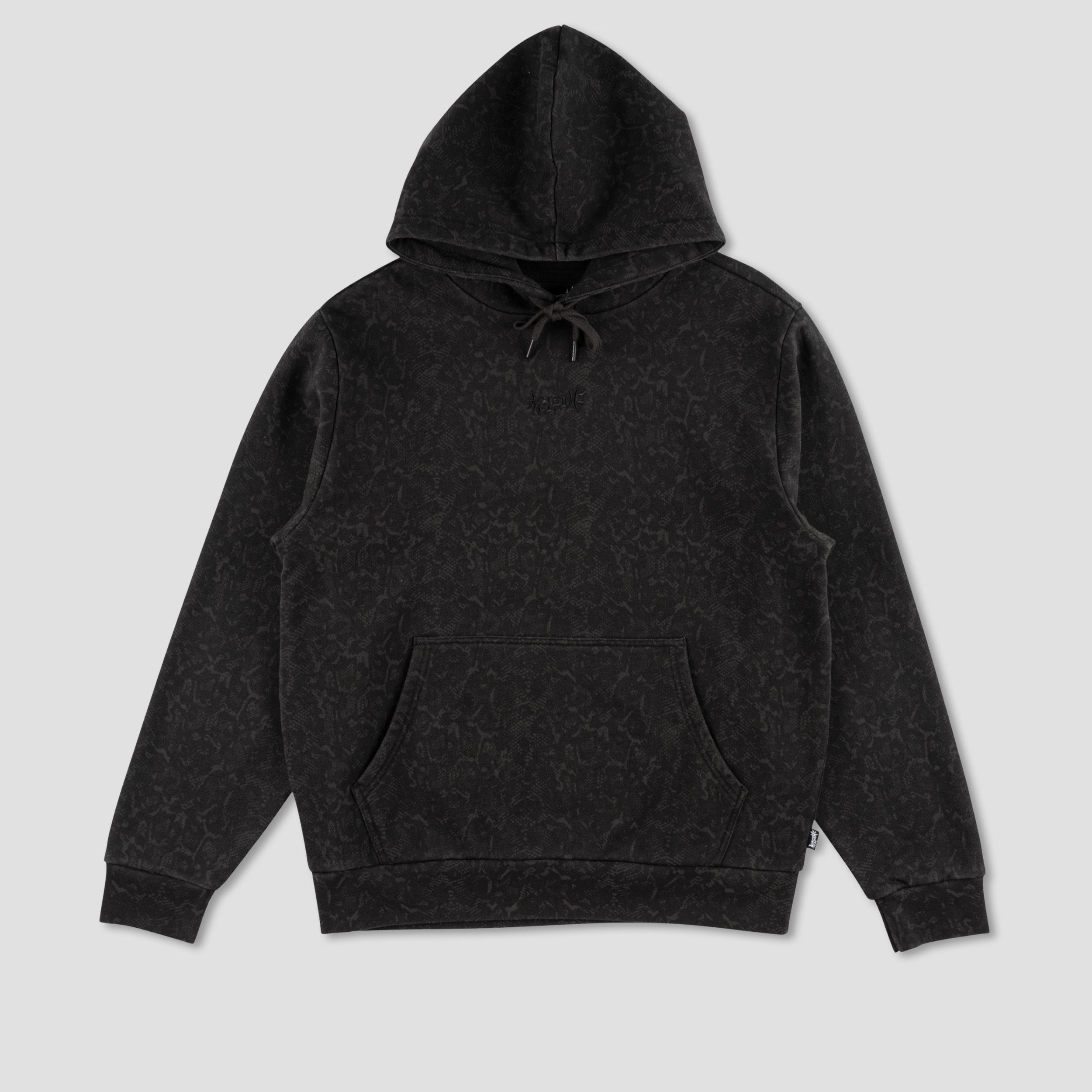 Welcome Serpent Enzyme-Washed Animal Print Hoodie Black
