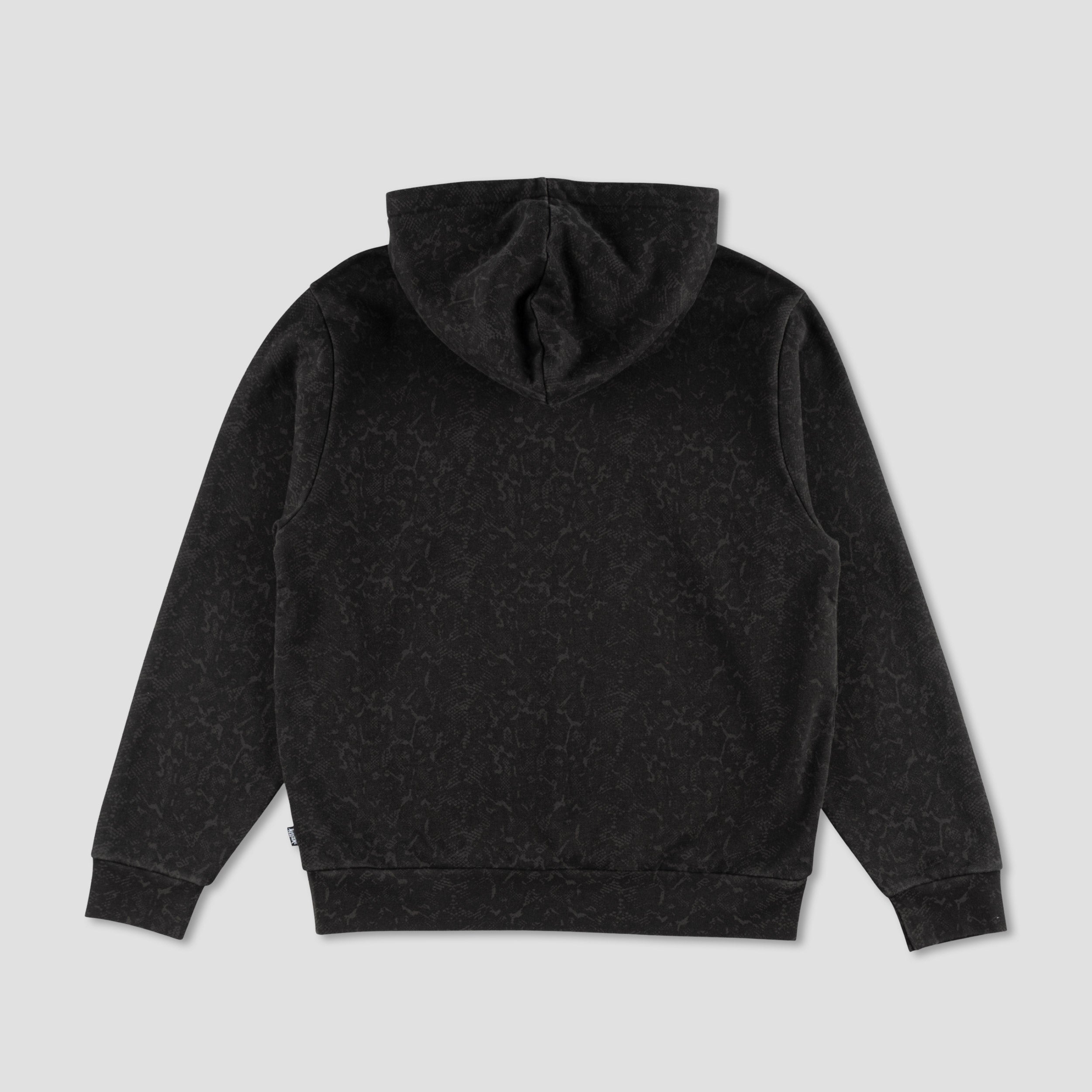 Welcome Serpent Enzyme-Washed Animal Print Hoodie Black