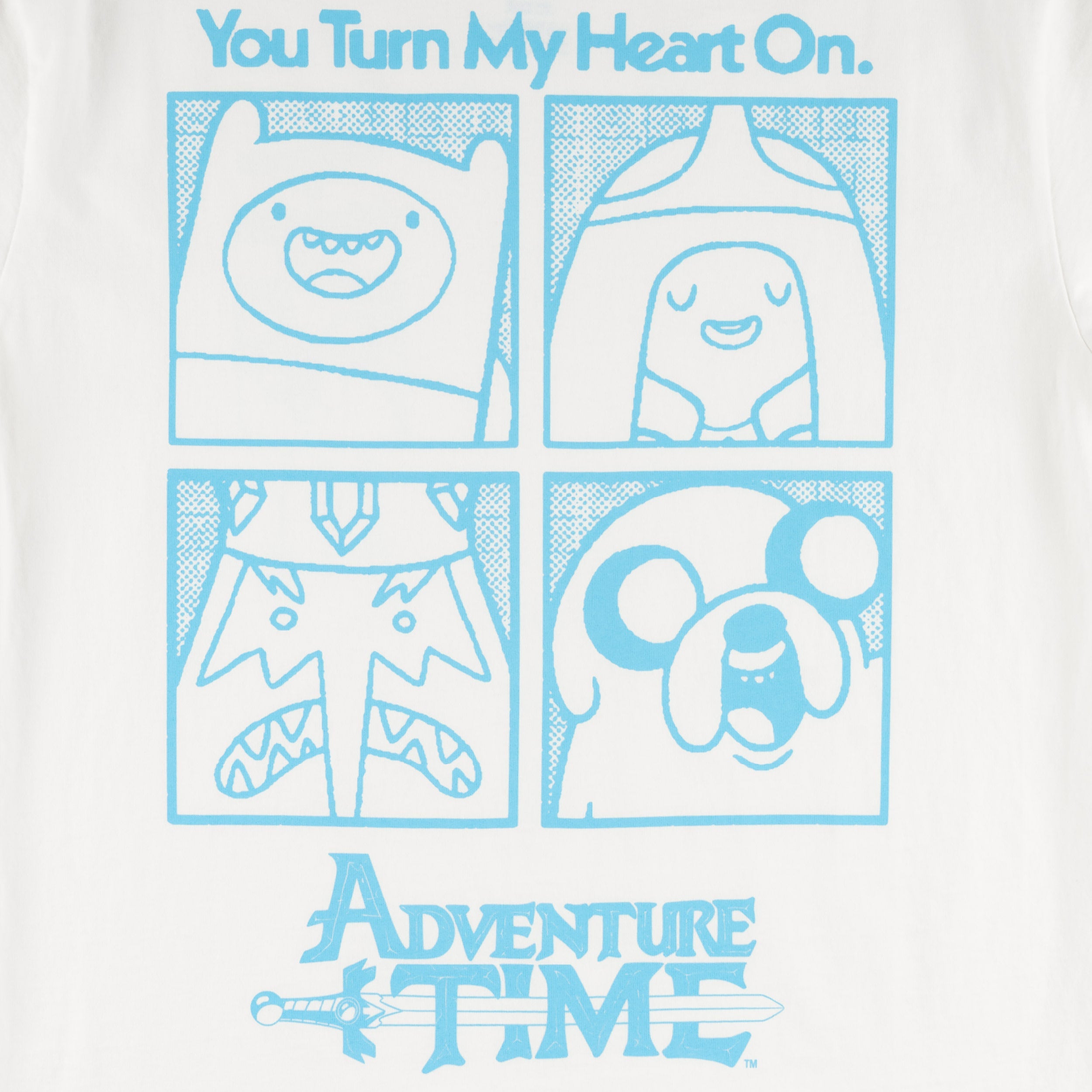 Welcome X Adventure Time Heart on T-Shirt White