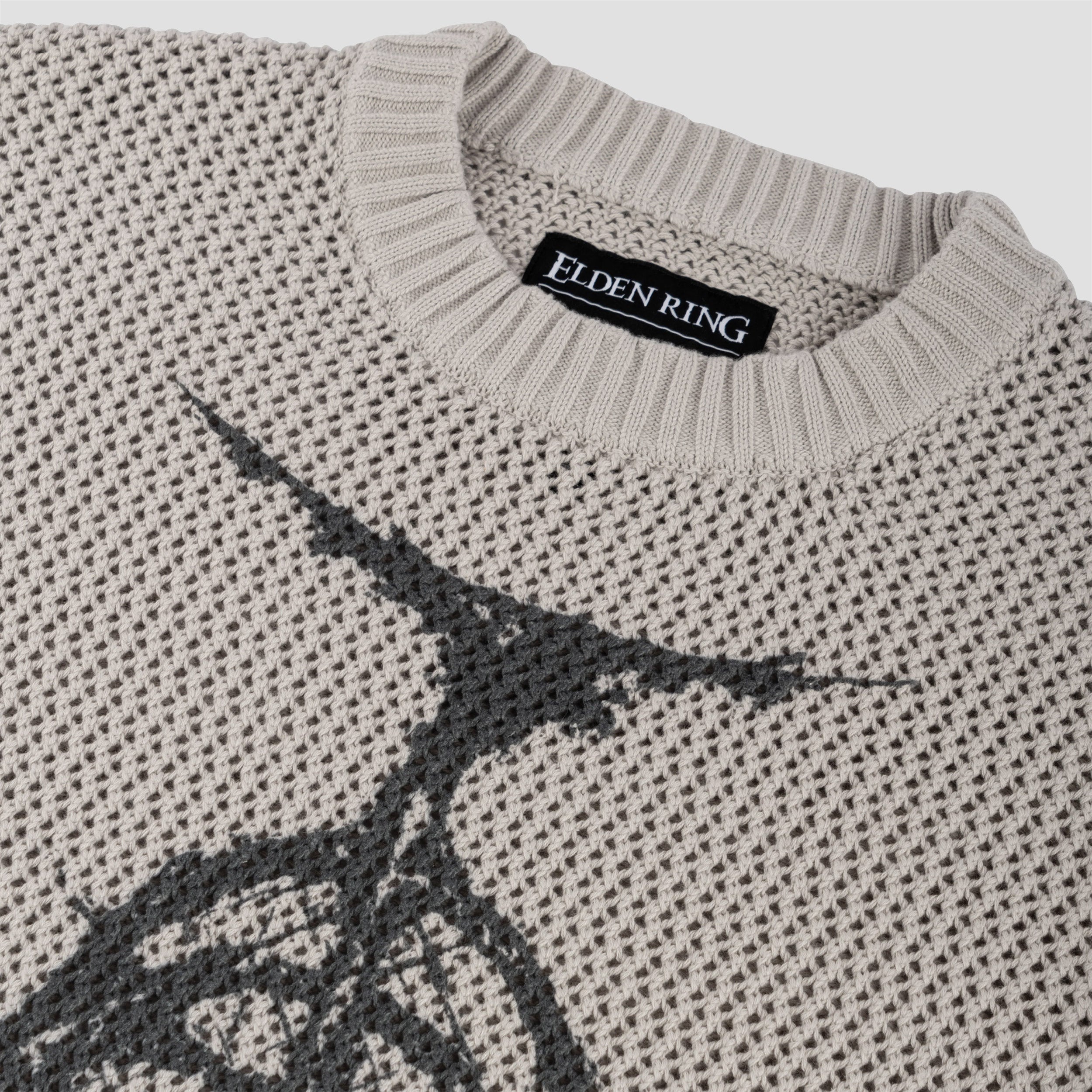 Welcome X Elden Ring Rune Loose Gauge Knit Sweater Grey