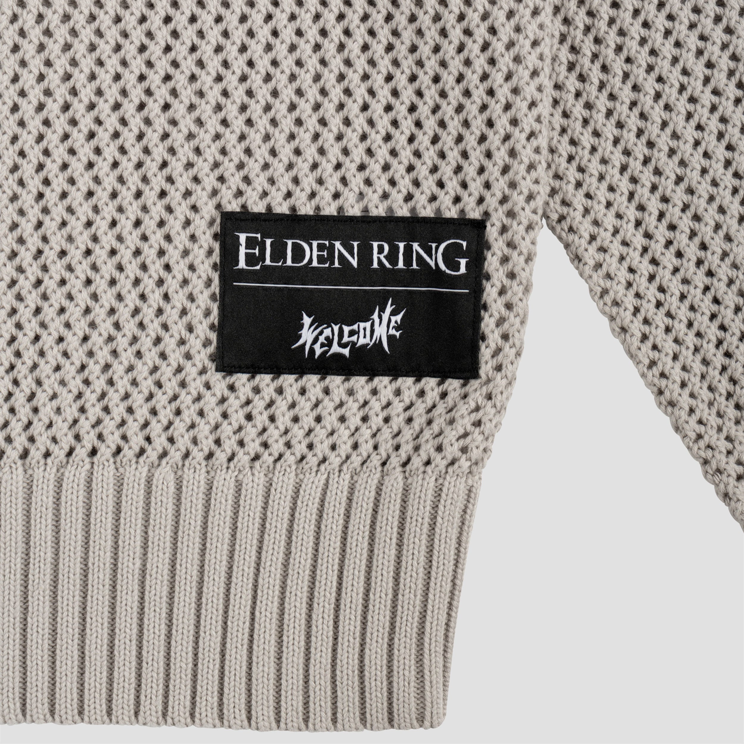 Welcome X Elden Ring Rune Loose Gauge Knit Sweater Grey