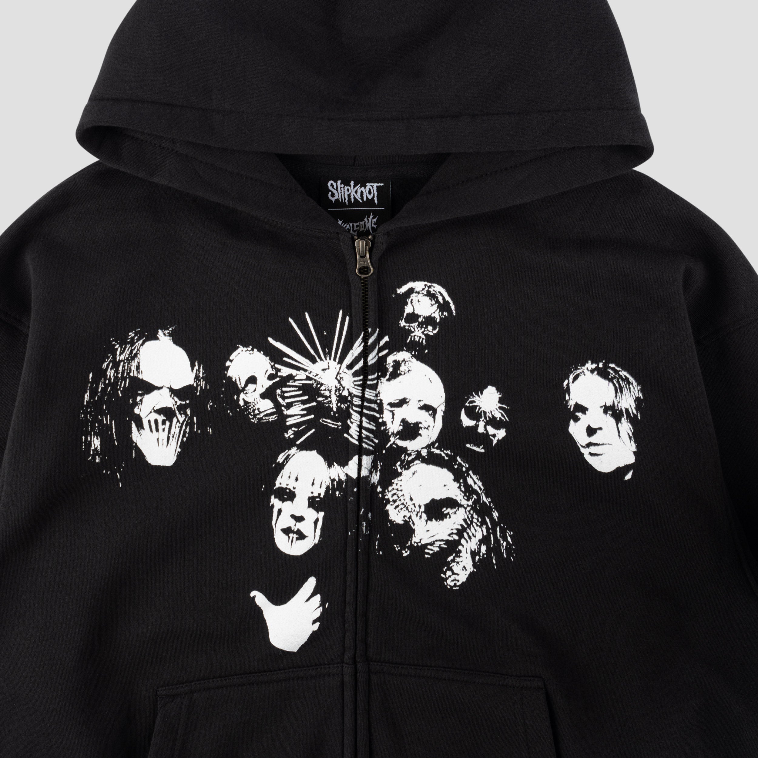 Welcome X Slipknot Nonagram Zip Hoodie Black
