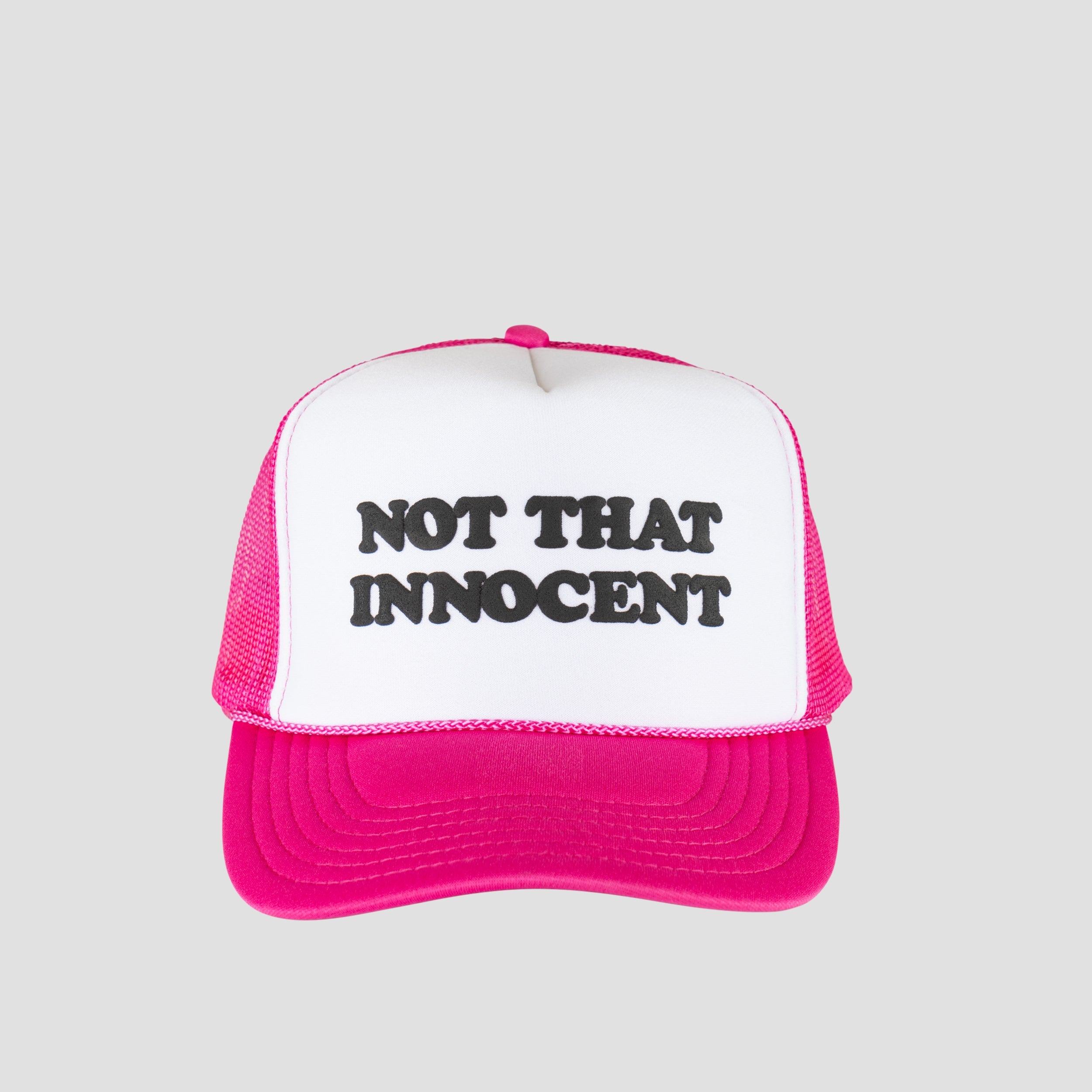 Welcome X Britney Innocent Puff-Print Trucker Cap Pink
