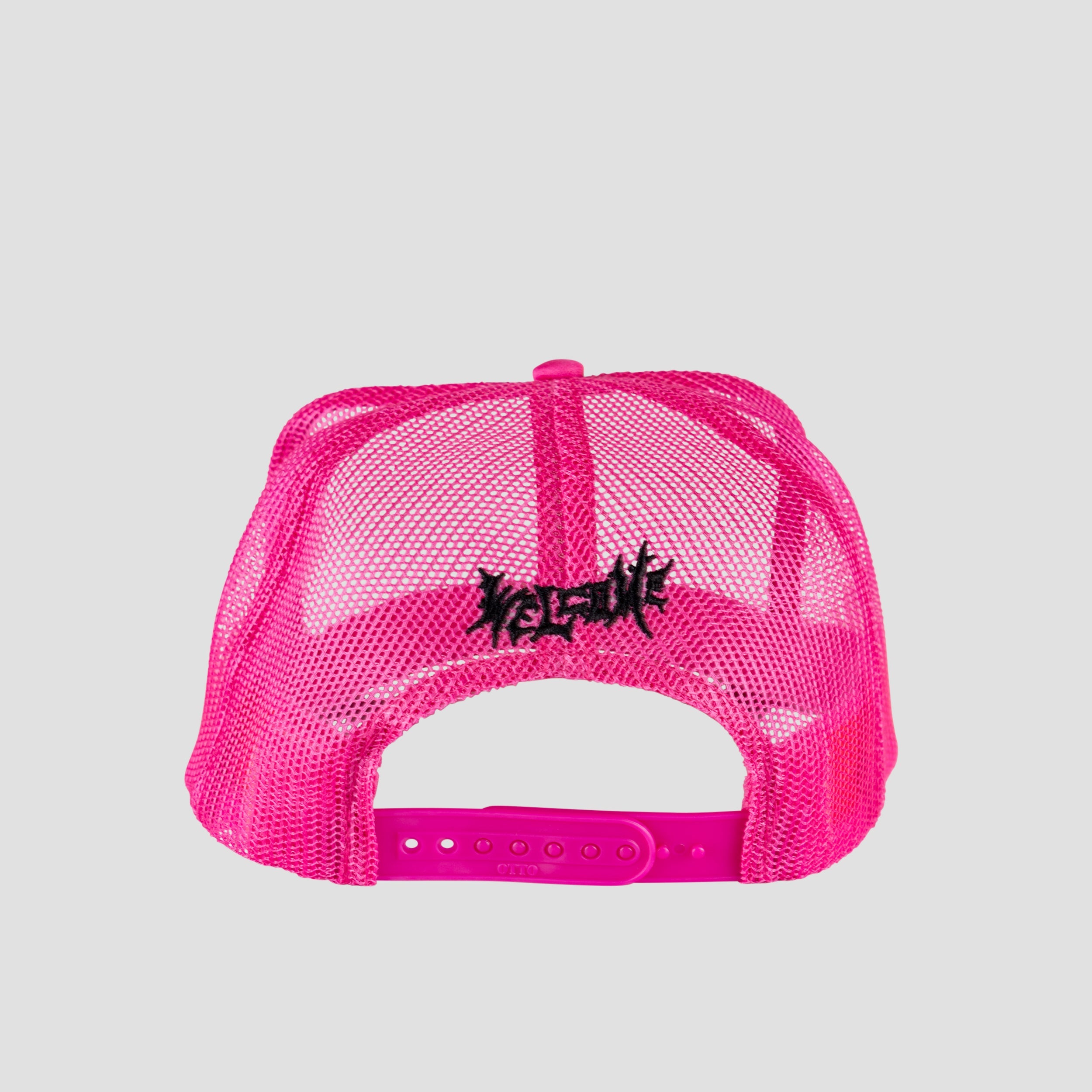Welcome X Britney Innocent Puff-Print Trucker Cap Pink