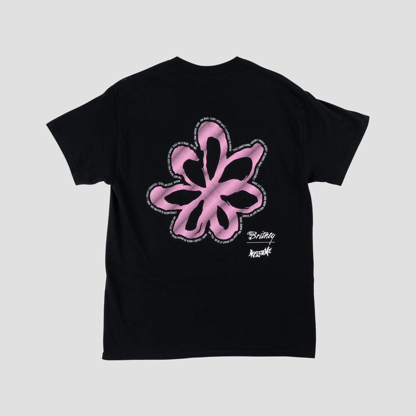 Welcome X Britney Flower T-Shirt Black