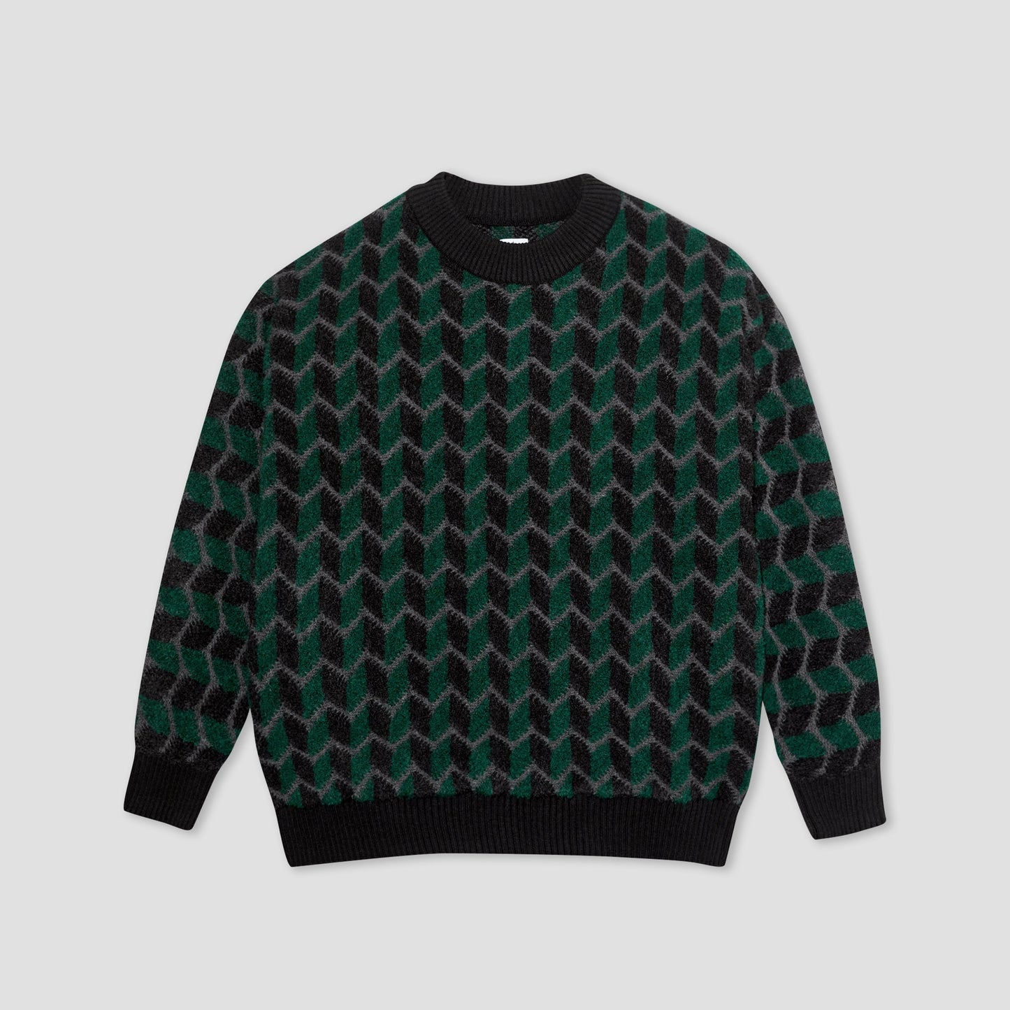 Polar Zig Zag Knit Crew Black / Dark Teal