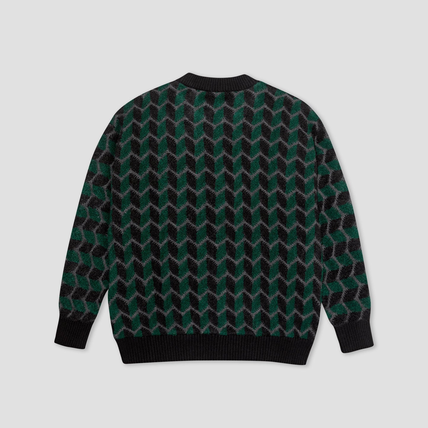 Polar Zig Zag Knit Crew Black / Dark Teal