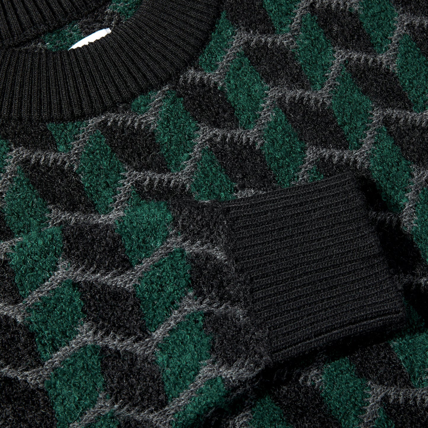 Polar Zig Zag Knit Crew Black / Dark Teal