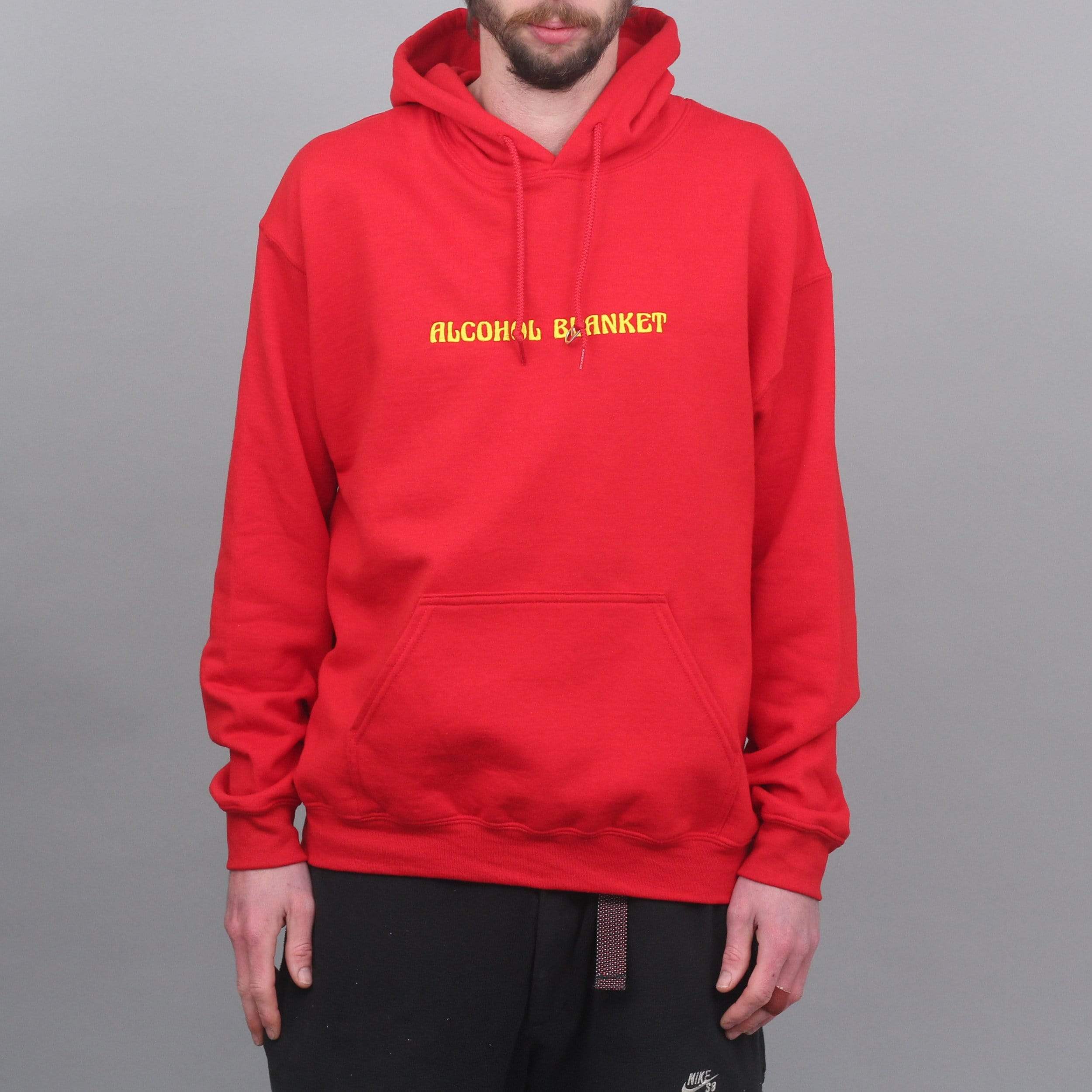 Alcohol Blanket Logo Hood Red