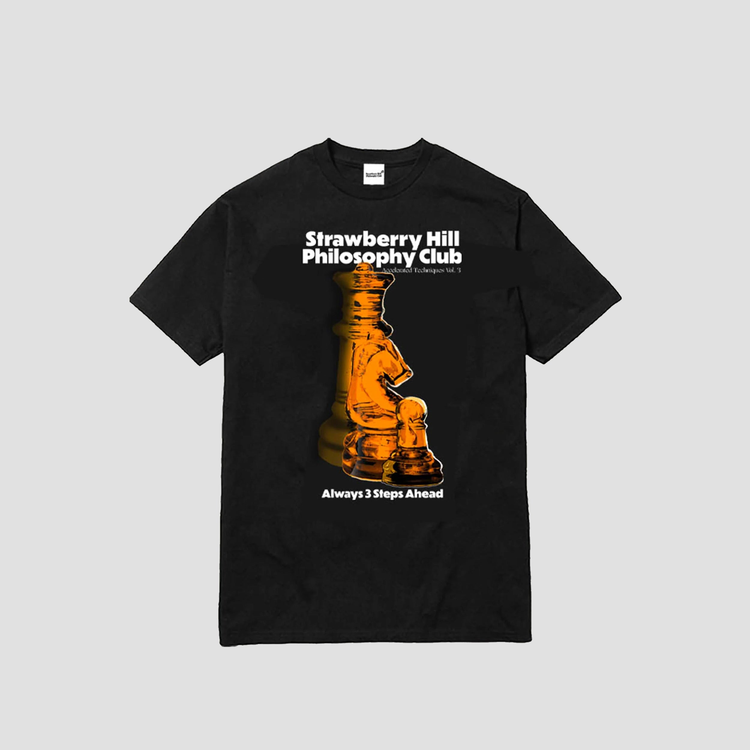 Strawberry Hill Philosophy Club 3 Steps Ahead T-Shirt Black