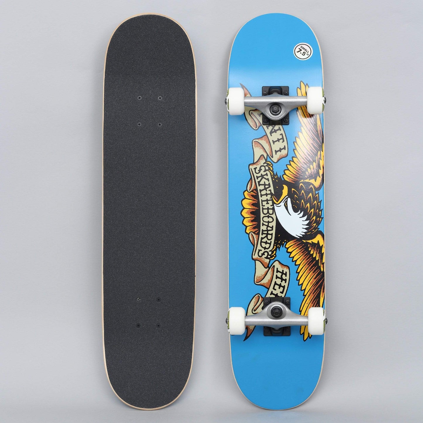 Anti Hero 7.5 Classic Eagle Small Complete Skateboard Blue