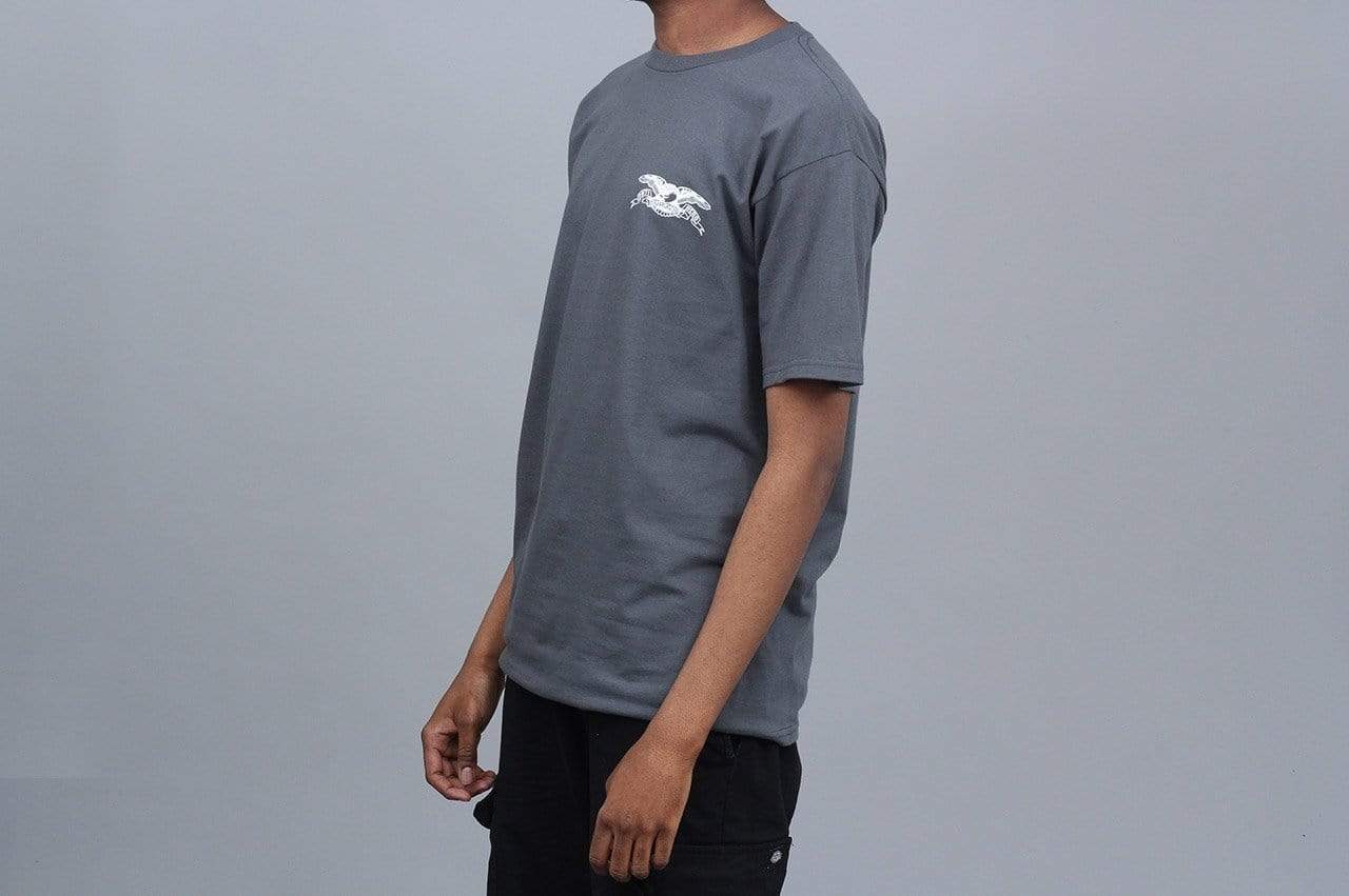 Anti Hero Stock Eagle T-Shirt Charcoal / White