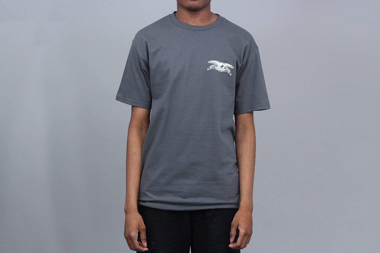 Anti Hero Stock Eagle T-Shirt Charcoal / White