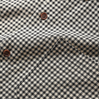 Butter Goods Gingham Short Sleeve Shirt Natural / Black