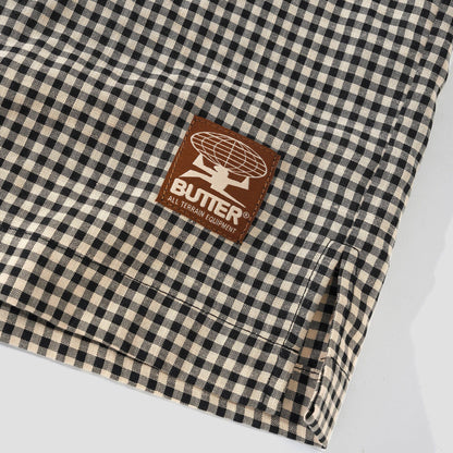 Butter Goods Gingham Short Sleeve Shirt Natural / Black