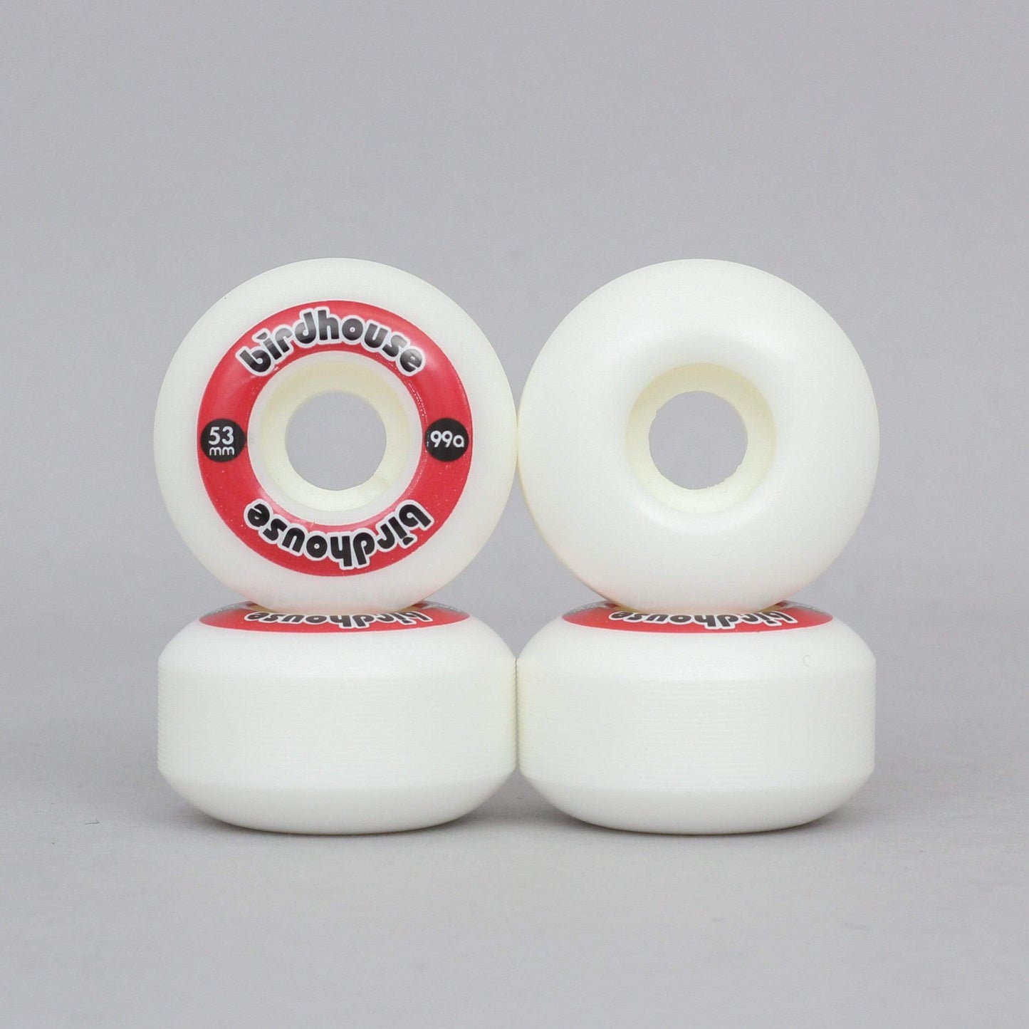 Birdhouse 53mm 99A Logo Wheels White / Red