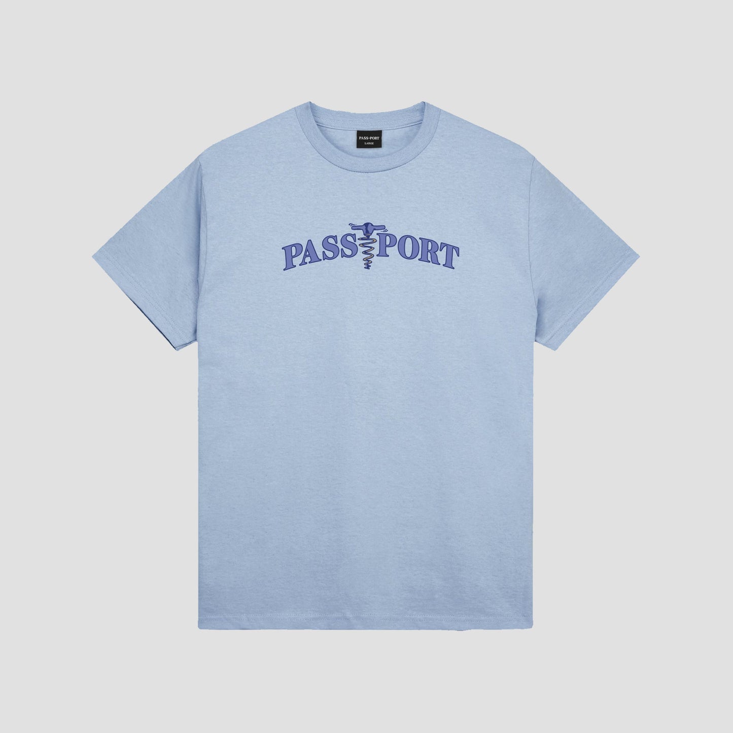 PassPort Corkscrew T-Shirt Stonewash Blue