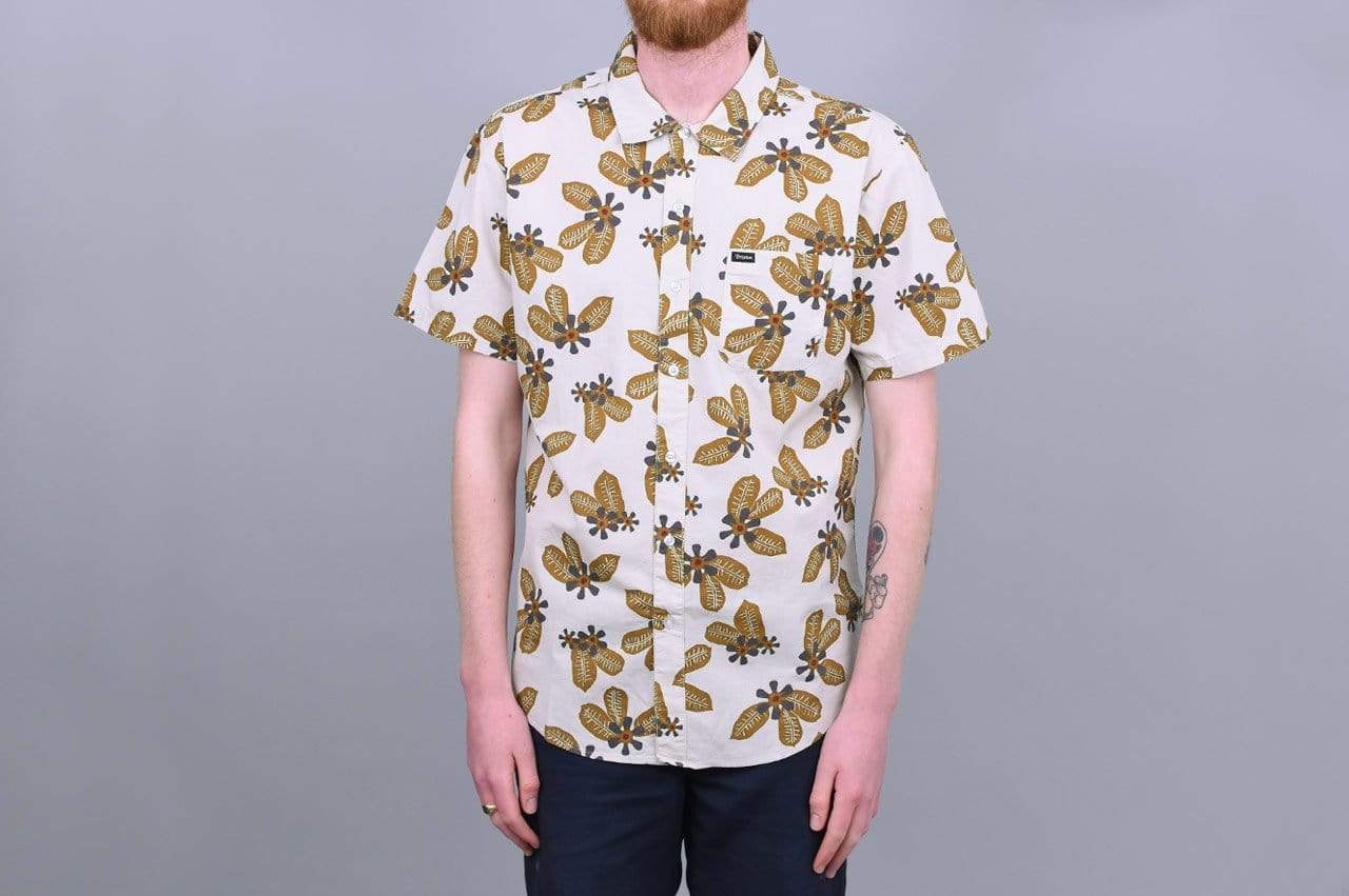 Brixton Charter Woven SS Shirt Bone / Bronze