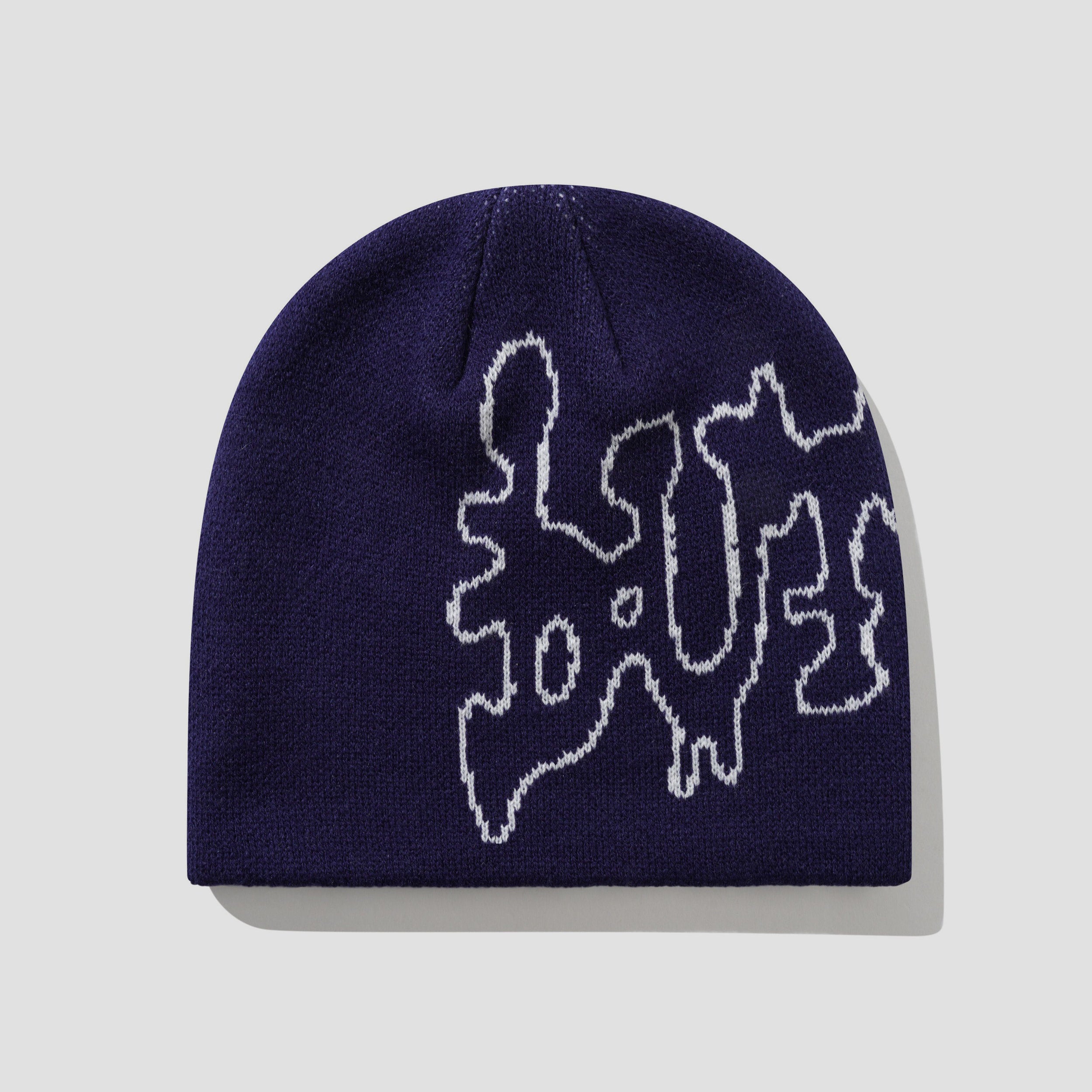 Butter Goods Blotch Skully Beanie Navy