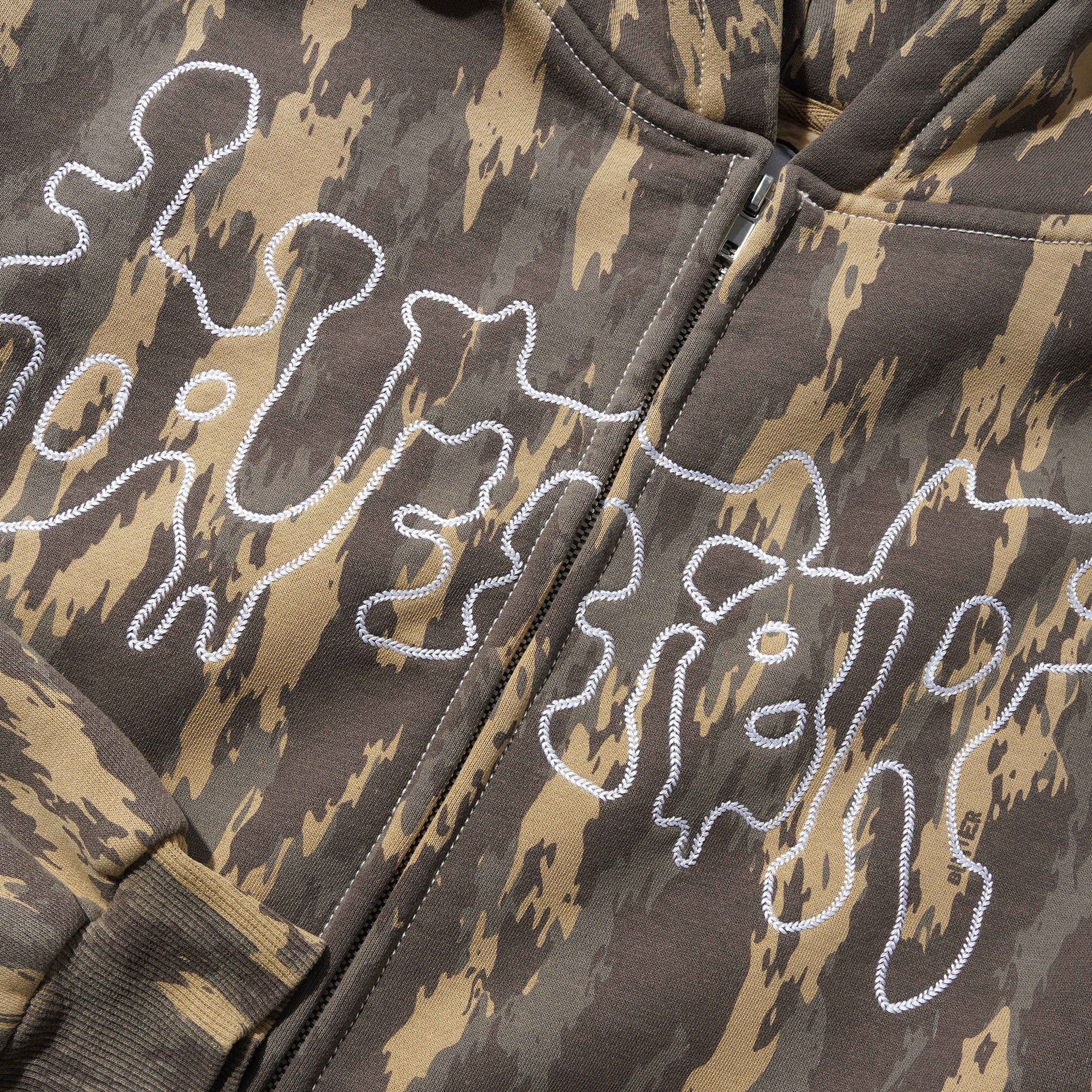 Butter Goods Blotch Zip-Thru Hood Washed Camo