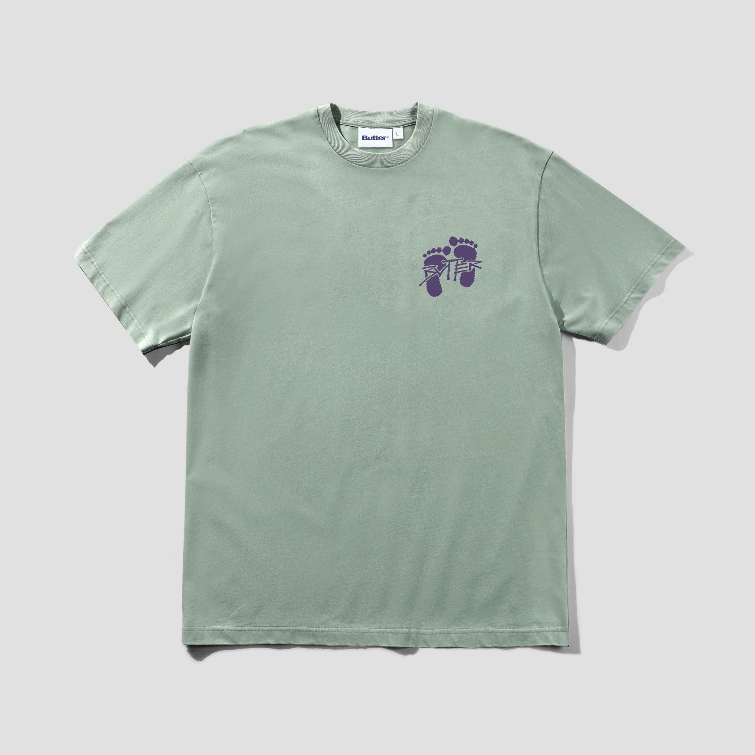 Butter Goods Footprints T-Shirt Dull Mint