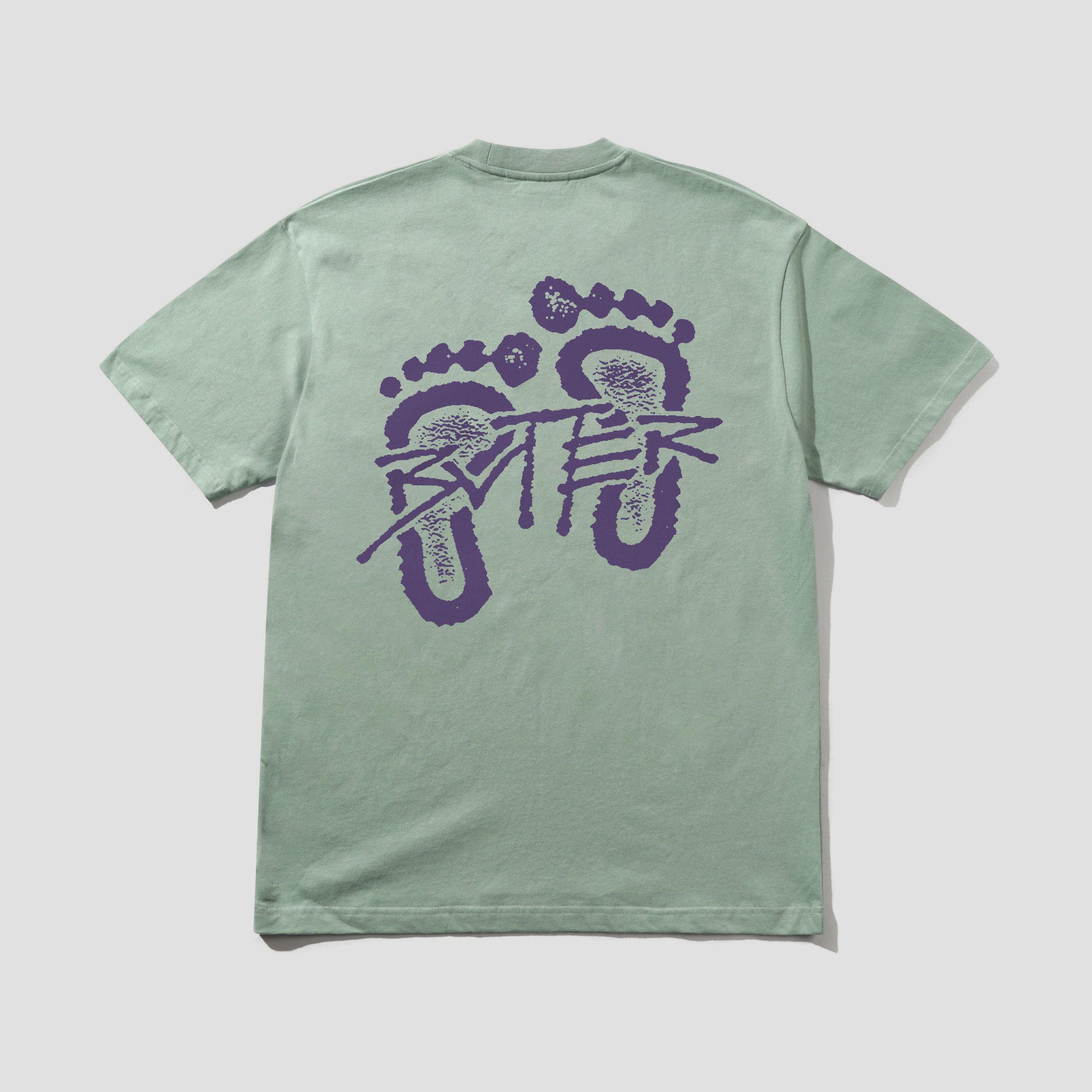 Butter Goods Footprints T-Shirt Dull Mint