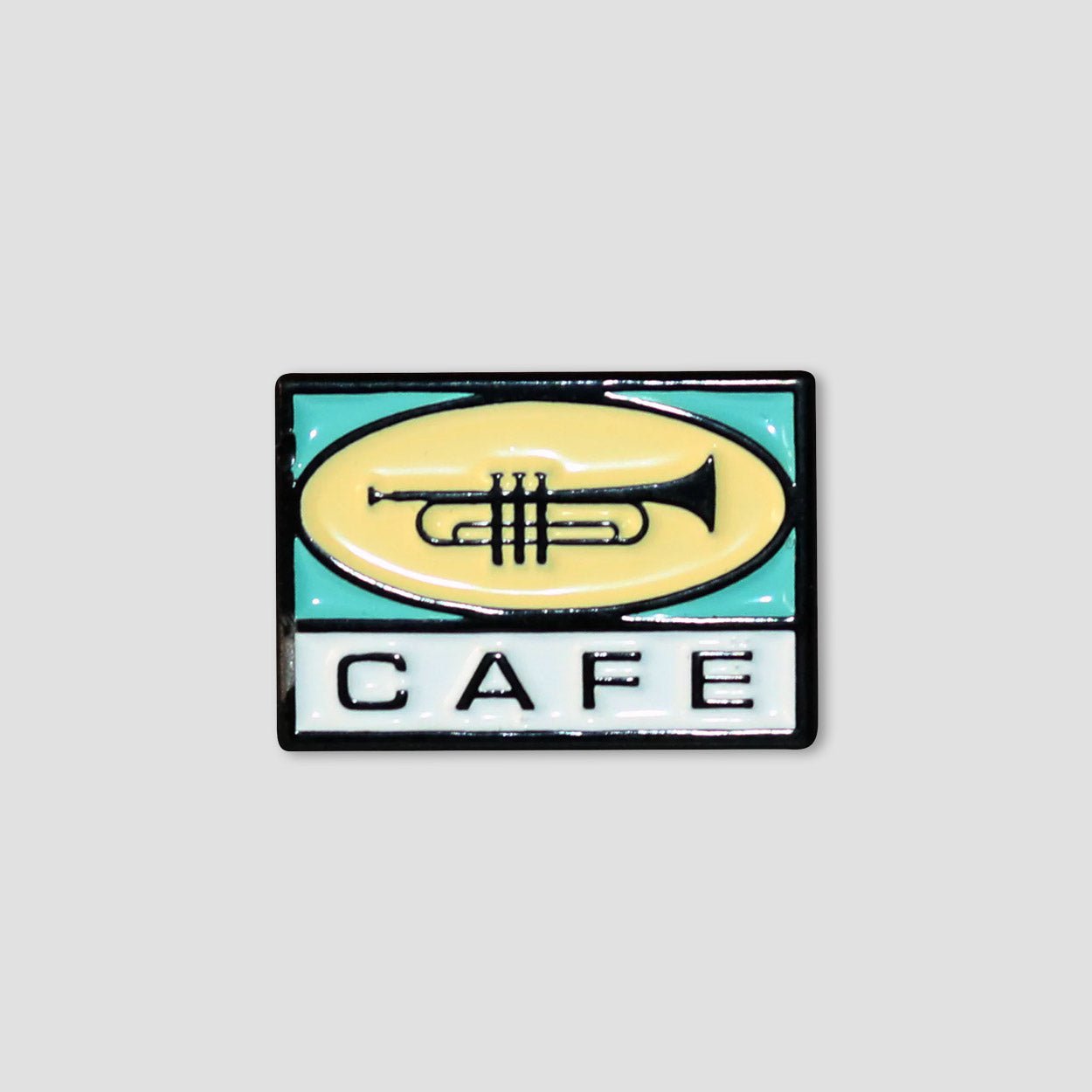 Skateboard Cafe 45 Pin Badge Teal