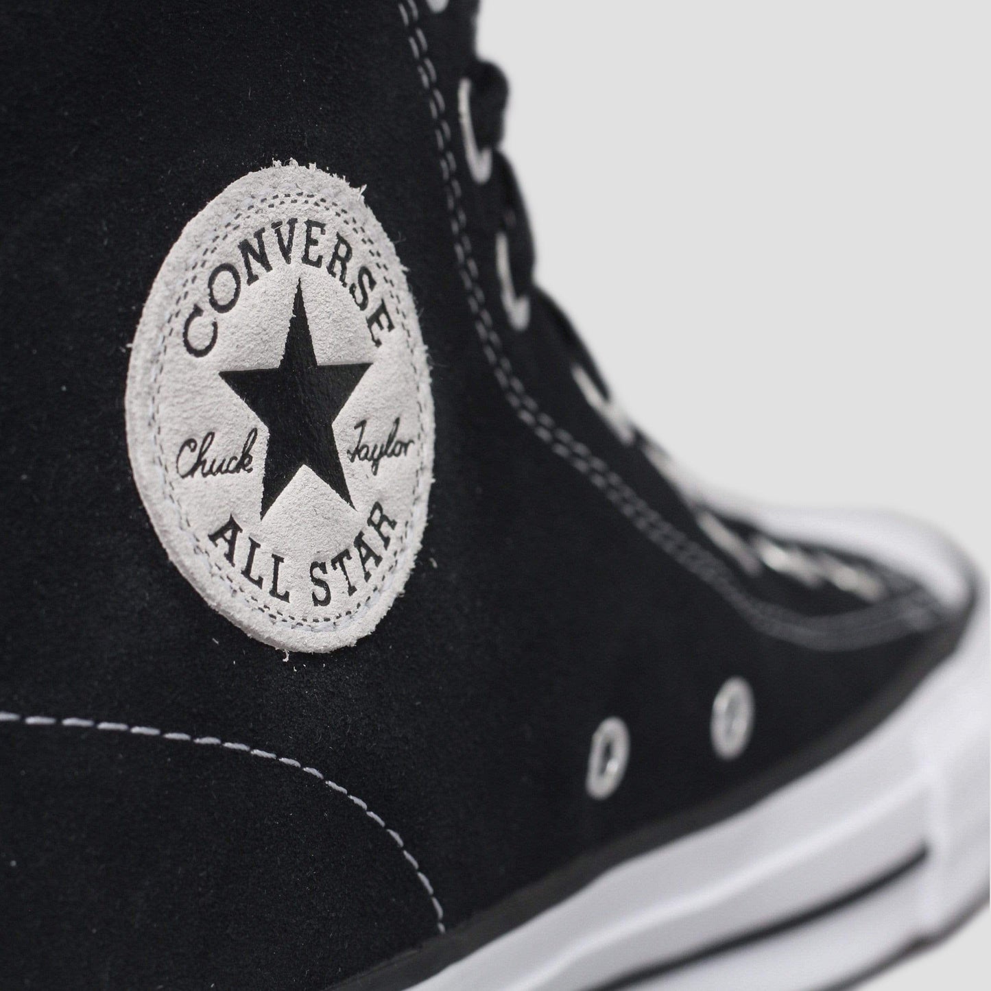 Converse CTAS Pro Hi Suede Shoes Black / Black / White