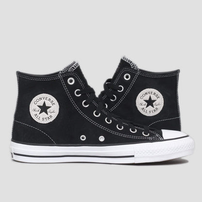 Converse CTAS Pro Hi Suede Shoes Black / Black / White