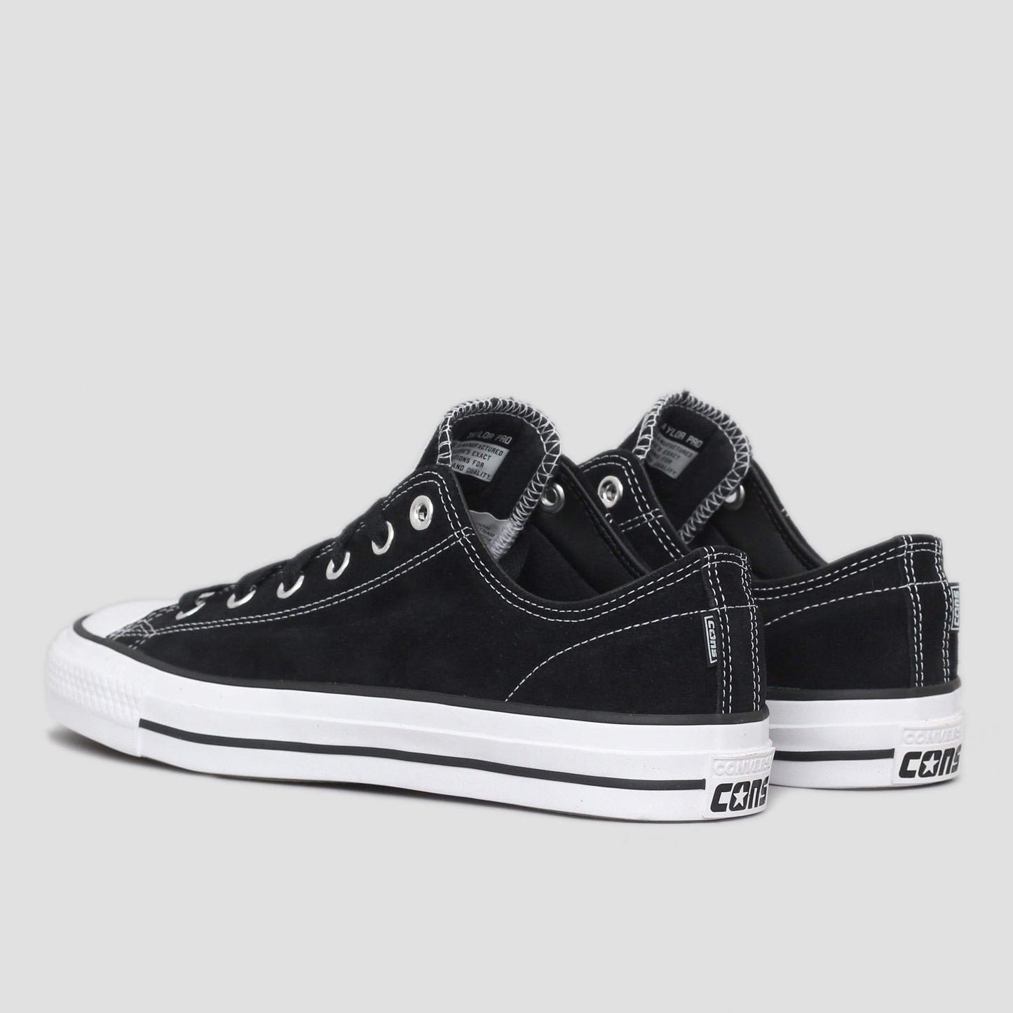 Converse CTAS Pro Shoes OX Black / Black / White Suede