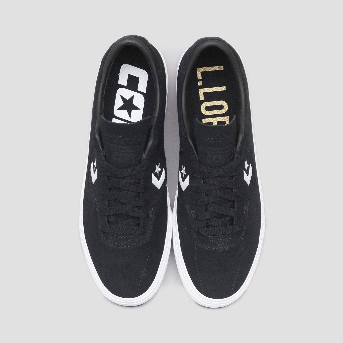 Converse Louie Lopez Pro Ox Shoes Black / Black / White (Suede)