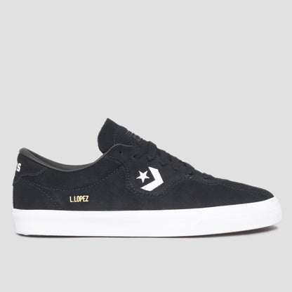 Converse Louie Lopez Pro Ox Shoes Black / Black / White (Suede)