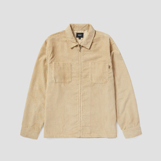 HUF Cornelius Zip Shirt Oatmeal