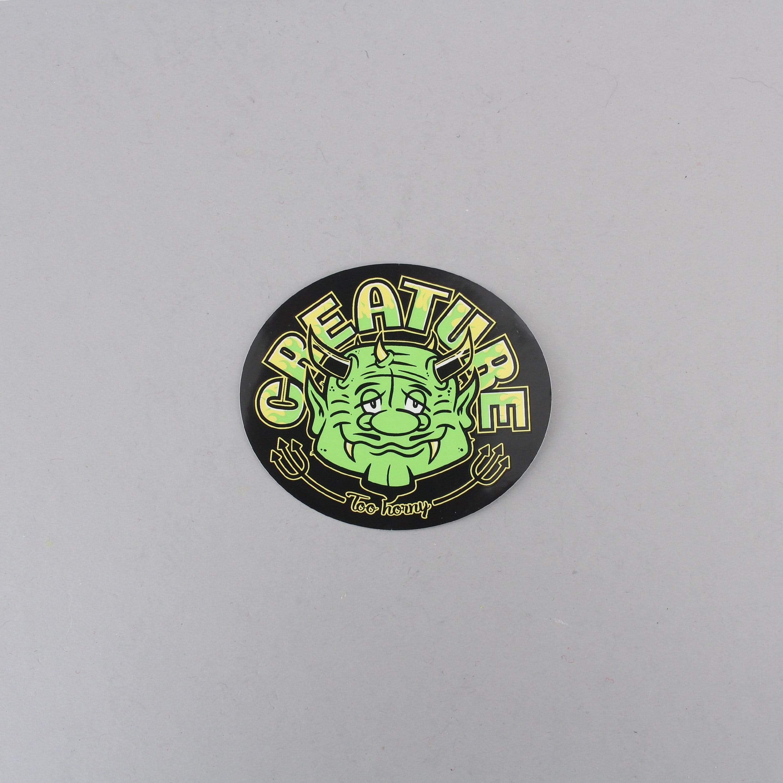 Creature Too Horny Sticker Green