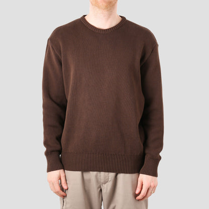 Dancer Elbow Logo Crew Knit Brown