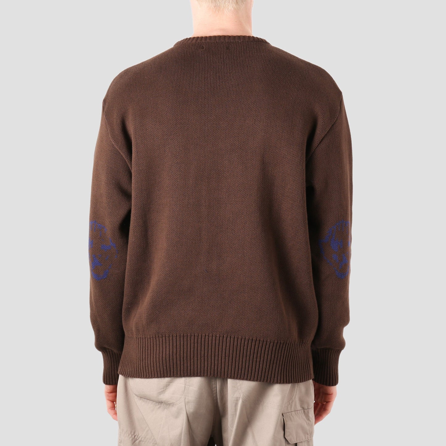 Dancer Elbow Logo Crew Knit Brown