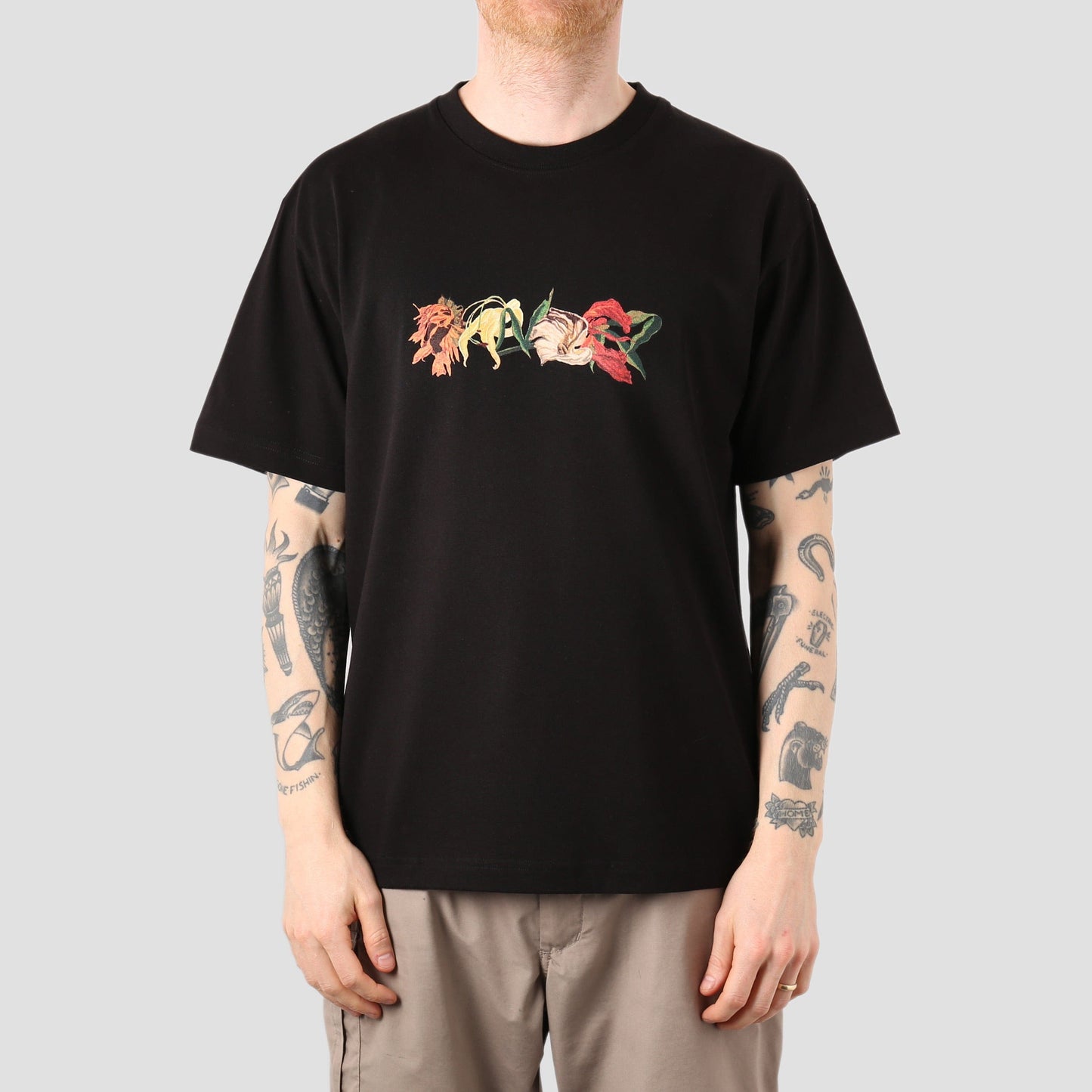 Dancer Dying Flowers T-Shirt Black