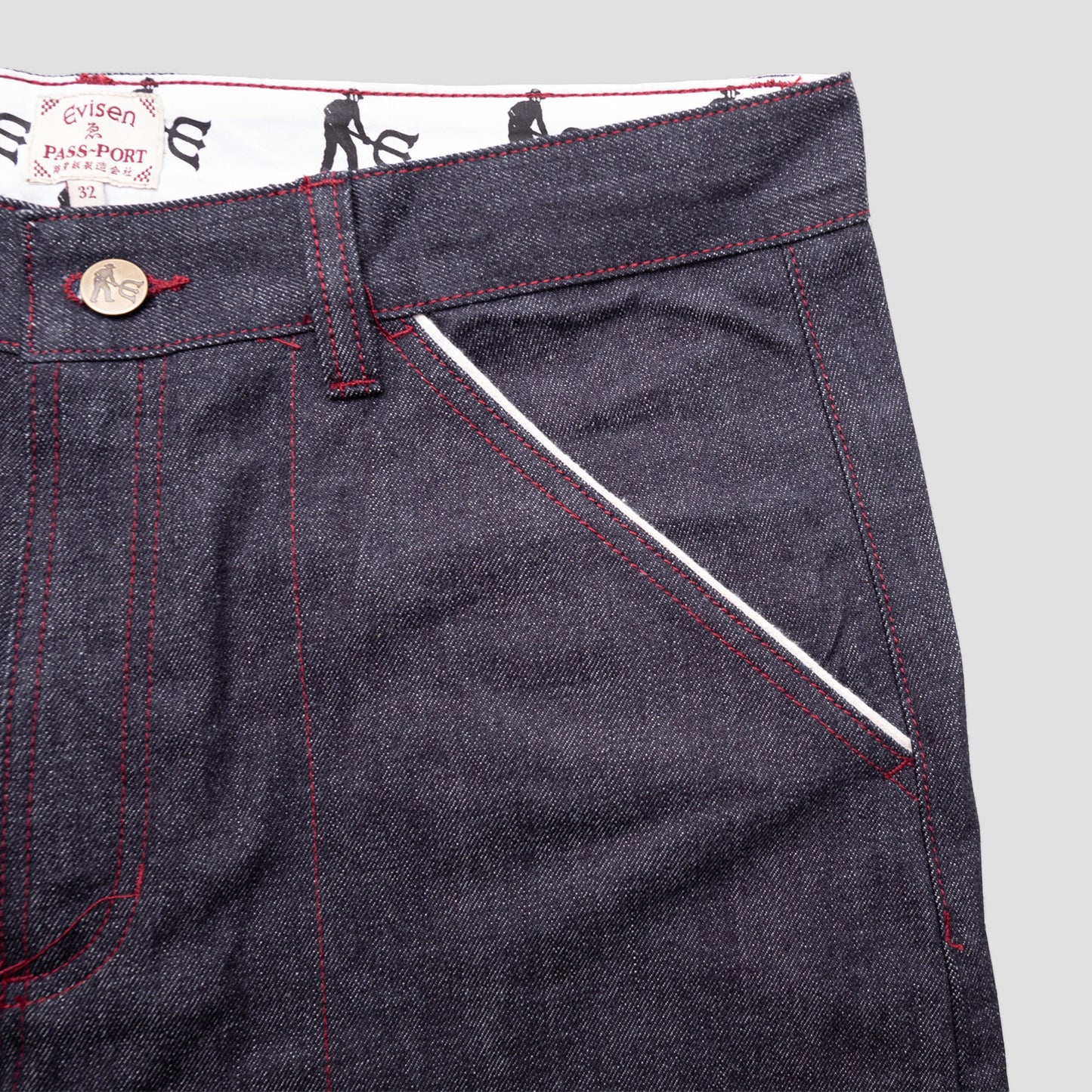 Passport X Evisen Selvedge Denim Workers Club Pant Raw Denim