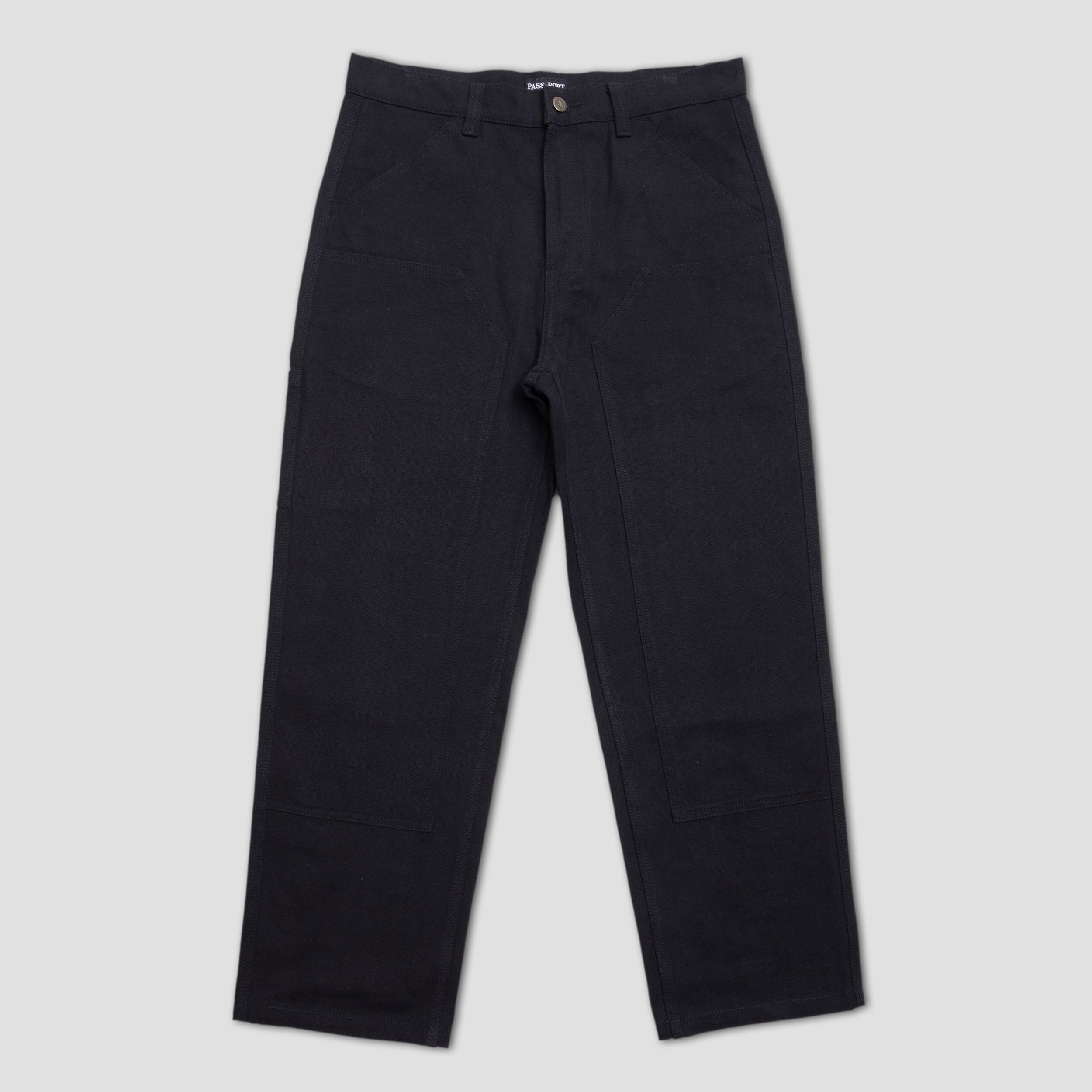 PassPort Double Knee Diggers Club Pant Tar Black