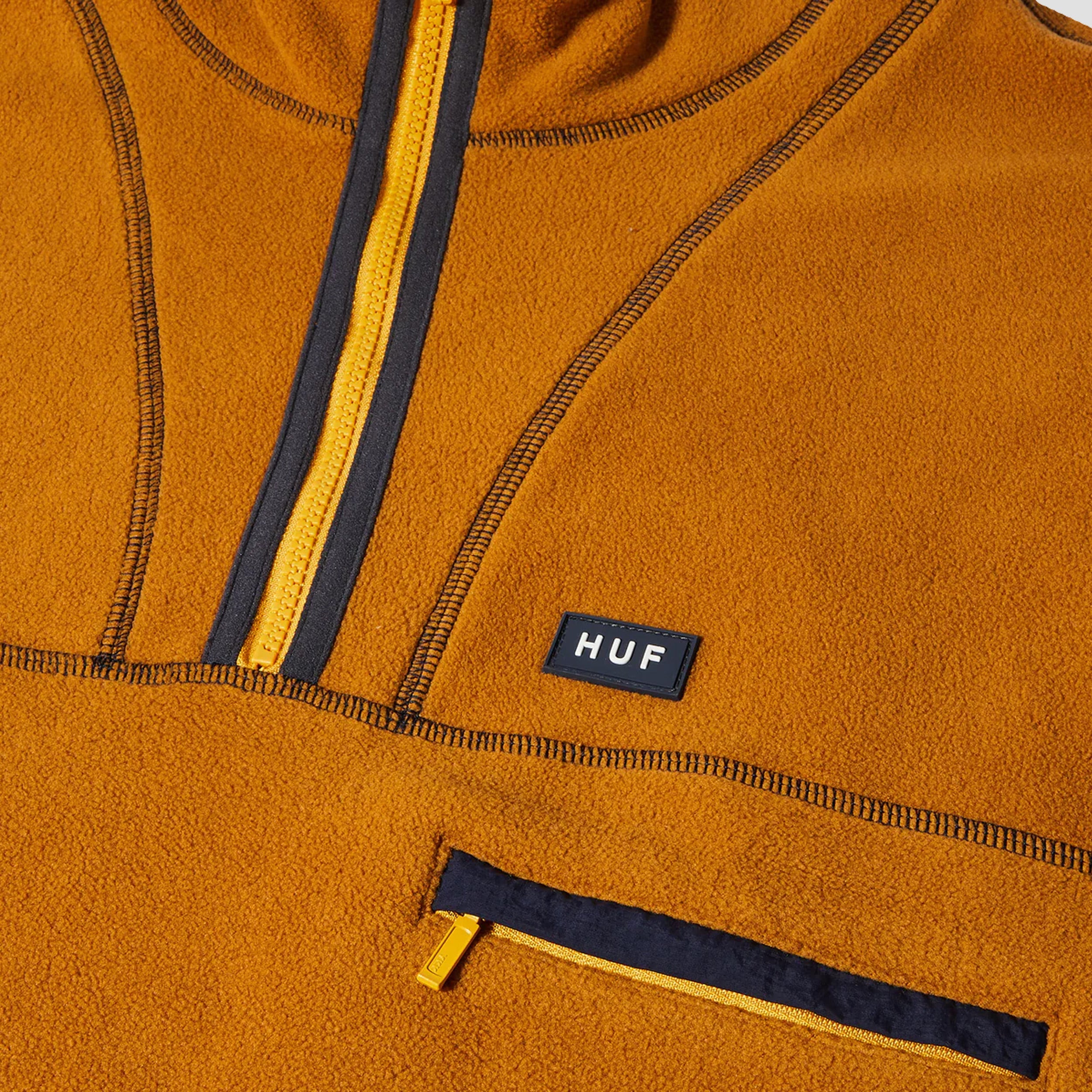 HUF Elysian Quarter Zip Fleece Latte