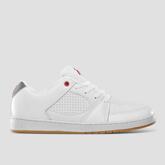 Es Accel Slim Skate Shoes White / Silver