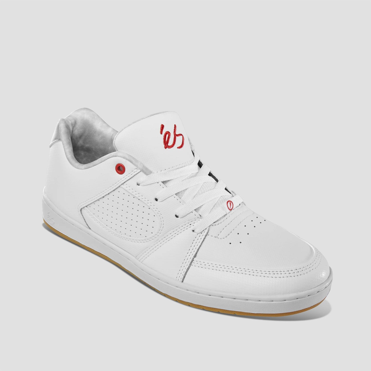 Es Accel Slim Skate Shoes White / Silver