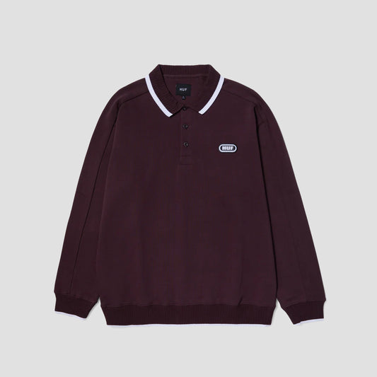 HUF Essex Polo Fleece Eggplant