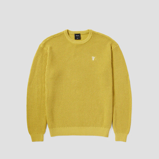 HUF Filmore Waffle Knit Sweater Cactus