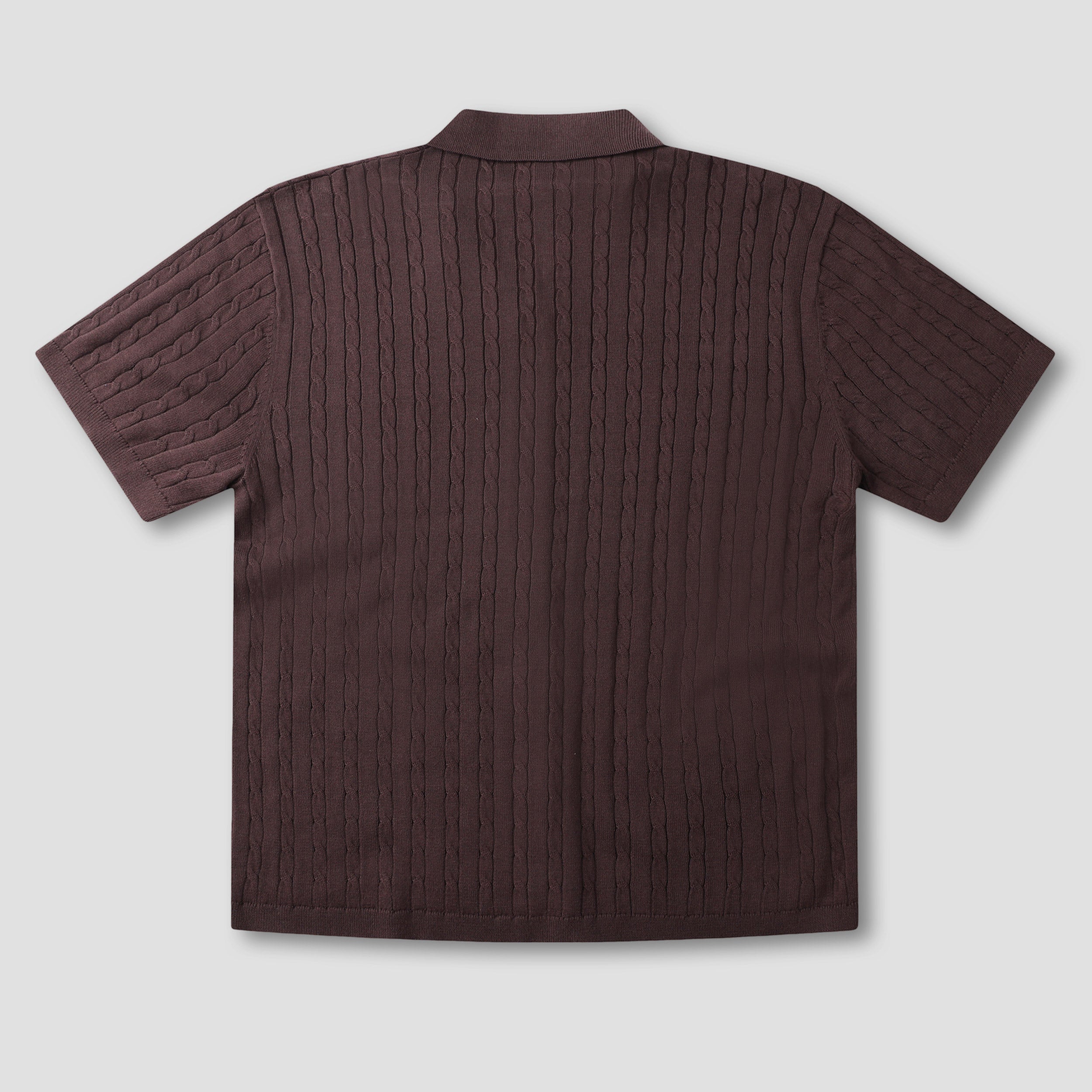 Former Marilyn Cable Shortsleeve Knit Shirt Choc